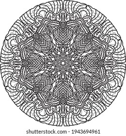 Mandala coloring pattern relaxing design anti stress meditation