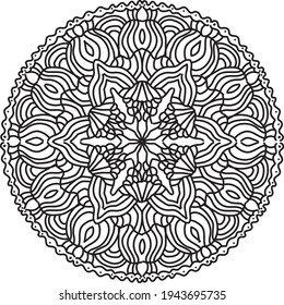 Mandala coloring pattern relaxing design anti stress meditation