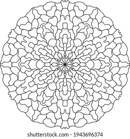 Mandala coloring pattern relaxing design anti stress meditation
