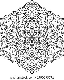 Patrón de color Mandala relajante meditación anti estrés diseño