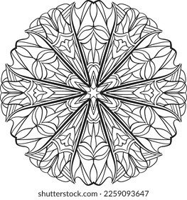 Mandala coloring peaceful relaxing pattern 