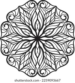 Mandala coloring peaceful relaxing pattern 