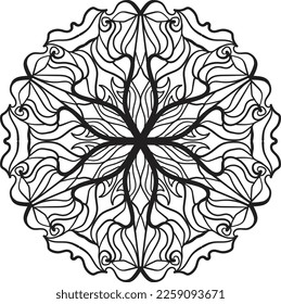 Mandala coloring peaceful relaxing pattern 