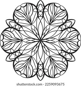 Mandala coloring peaceful relaxing pattern 