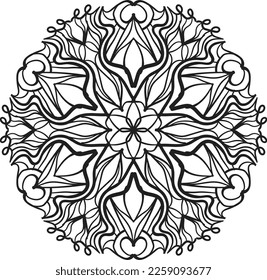 Mandala coloring peaceful relaxing pattern 