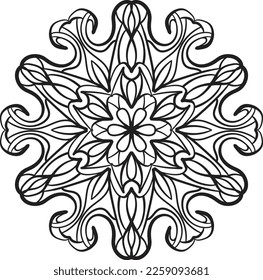 Mandala coloring peaceful relaxing pattern 