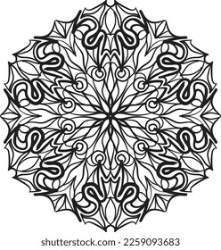 Mandala coloring peaceful relaxing pattern 
