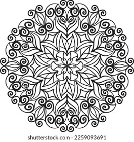 Mandala coloring peaceful relaxing pattern 