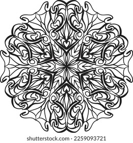 Mandala-Farbgebung mit friedlichem, entspannendem Muster 