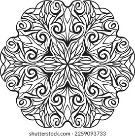 Mandala coloring peaceful relaxing pattern 
