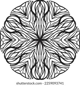 Mandala coloring peaceful relaxing pattern 