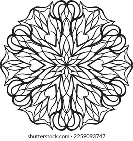 Mandala coloring peaceful relaxing pattern 