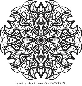 Mandala coloring peaceful relaxing pattern 