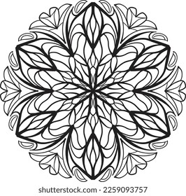 Mandala coloring peaceful relaxing pattern 