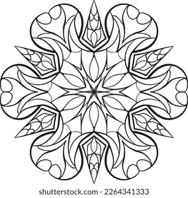 Mandala coloring peaceful spiritual relaxing meditation