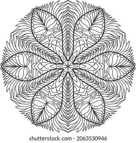 mandala coloring picture relaxing meditation decoration
