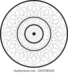Mandala for coloring, relax and art