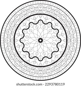 Mandala para el colorido, el relax y el arte