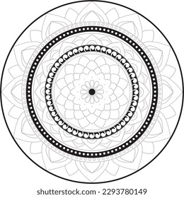 Mandala para el colorido, el relax y el arte