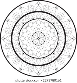 Mandala for coloring, relax and art