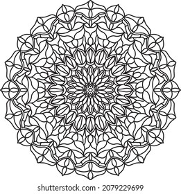 Mandala coloring relaxation anti stress meditation decorative drawing