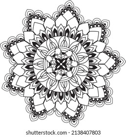 mandala coloring relaxing anti stress meditation decoration