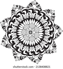 mandala coloring relaxing anti stress meditation decoration