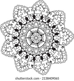 mandala coloring relaxing anti stress meditation decoration