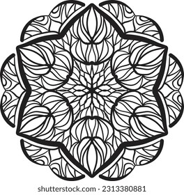 Mandala coloring relaxing anti stress meditation zen decoration
