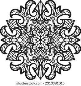 Mandala coloring relaxing anti stress meditation zen decoration