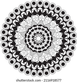 Mandala coloring relaxing meditation colorful decoration