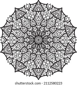 mandala coloring relaxing meditation decoration