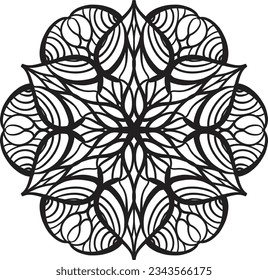 Mandala coloring relaxing pattern decorative design