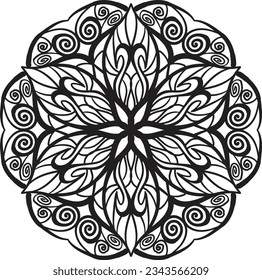 Mandala-Farbgebung mit entspannendem Muster dekoratives Design