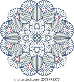 Mandala colourful design vector illustration art for tatto
