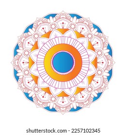 Mandala colouring book vector design