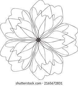 Mandala colouring. Hand drawn coloring page for kids and adults. Beautiful drawing with patterns and small details. Coloring book pictures. Botany, flowers