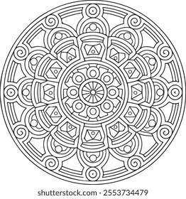 mandala, colouring, page, print, black, adult, isolated, illustration, david, bohemian, blank, art, abstract, floral, line, pattern, design, backgrounds, tattoo, line art, flower, vector, line art