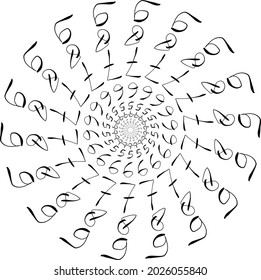 mandala composed of numbers.numbers 1 to 9