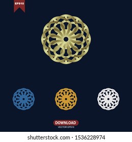 Mandala concept logo icon vector design