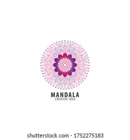 Mandala Creative Concept Logo Design Template.Vector EPS10