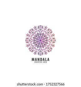Mandala Creative Concept Logo Design Template.Vector EPS10