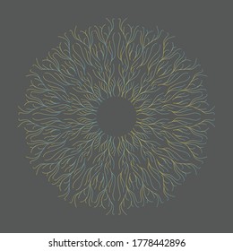Mandala-Schöpfer für Design-Element-Muster-Kreis-Ornament-Muster-Kunstkonzept 