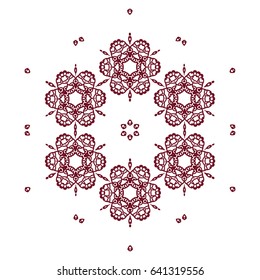 Mandala, decor element, print for tablecloth, image for printing on clothes, lining fabric, complex pattern. Linear vector pattern. Flower tattoo. Magic images. Fashion Print for clothes. Sublimation.