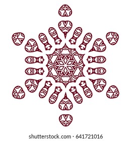 Mandala, decor element, print for tablecloth, image for printing on clothes, lining fabric, complex pattern. Linear vector pattern. Flower tattoo. Magic images. Fashion Print for clothes. Sublimation.
