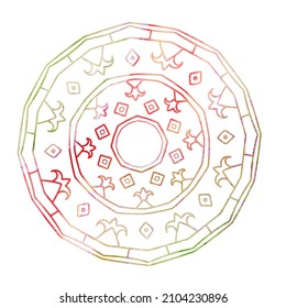 mandala decor vector background watercolor in