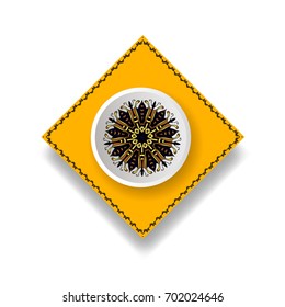mandala. Decor for your design, round pattern with lots of details. Oriental style, floral pattern. Circle lace ornament. traditional ornament. Fashionable design for decoration