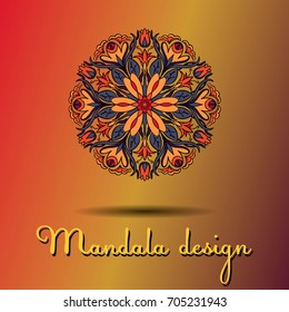 mandala. Decor for your design, round pattern with lots of details. Oriental style, floral pattern. Circle lace ornament. traditional ornament. Fashionable design for decoration