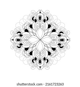 Mandala für die Dekoration von Einladungen, Wänden, Menüs, orientalischer Feriendekoration, für die Dekoration von Gegenständen im indischen Stil