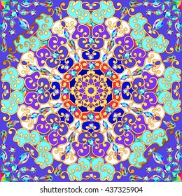 Mandala decoration,  design element. Hand drawn  style decor for coloring book. Tribal ethnic floral mandala round pattern, doodle art for coloring page. Hand drawn geometric mandala background